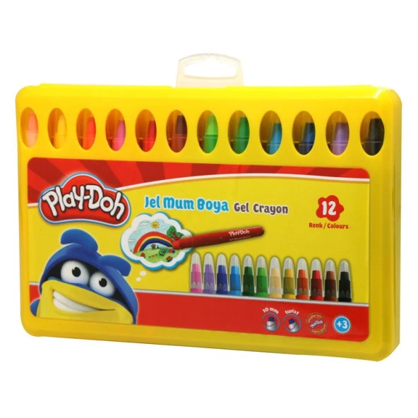 Play-Doh Gel Crayon Jel Mum Boya 12 Renk PP Kutu ürün görseli 1