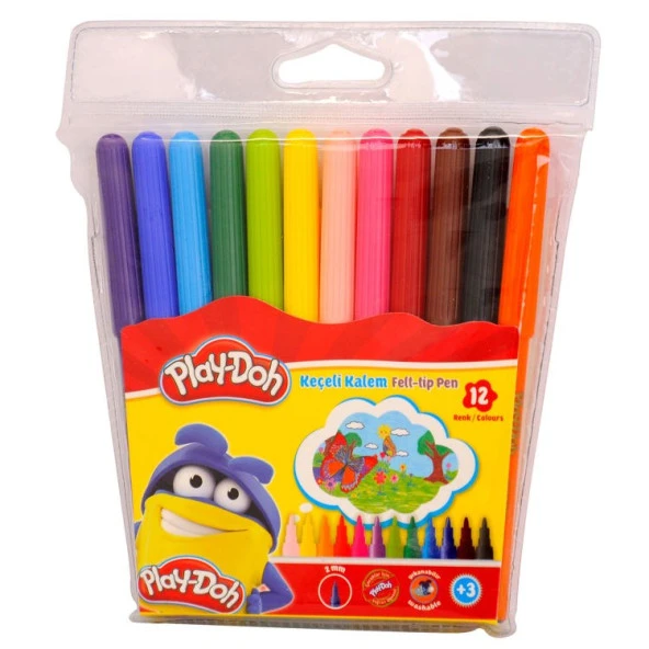 Play-Doh 12 Renk Keçeli Kalem 2 mm ürün görseli 1