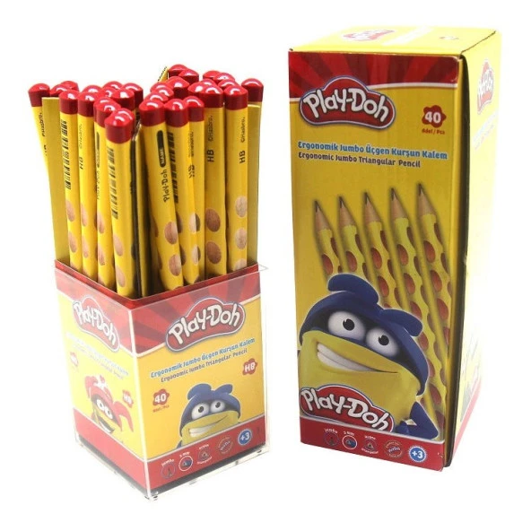 Play-Doh Oluklu Jumbo Üçgen Kurşun Kalem 40lı Stand ürün görseli 1