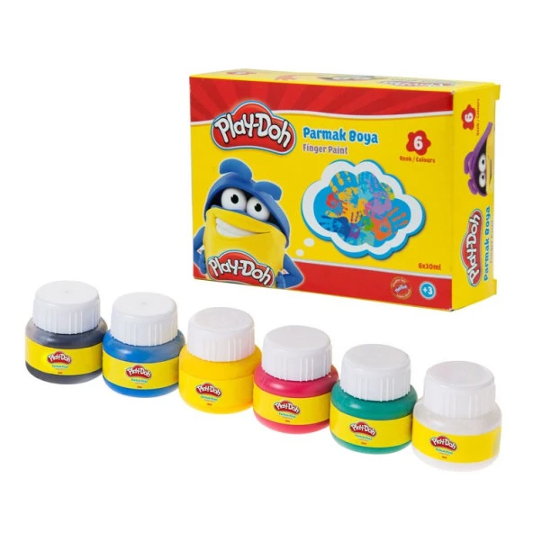 Play-Doh Parmak Boyası 6 Renk x 30 ml. ürün görseli 1