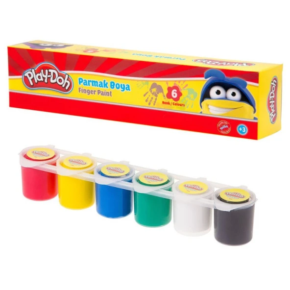 Play-Doh Parmak Boyası 6 Renk x 30 ml. Paletli Kap ürün görseli 1