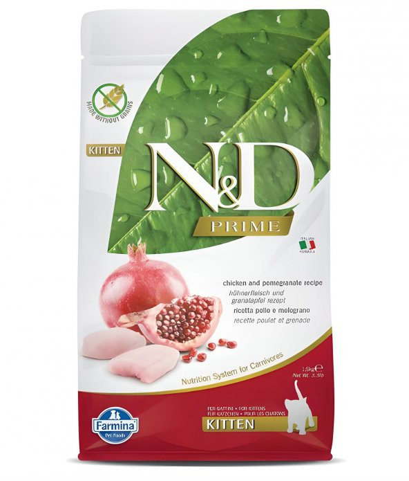 N&D Tahılsız Kitten Tavuk Nar Kedi Maması 1,5 Kg ürün görseli 1