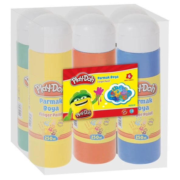 Play-Doh Parmak Boyası 6 Renk x 250 ml. ürün görseli 1
