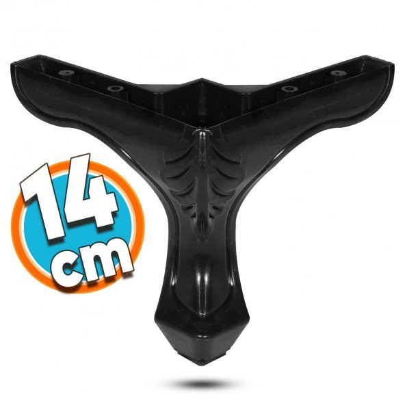 Mobilya Kanepe Masa Sehpa Puf Ayağı Siyah Baza Ayak 14 cm ürün görseli 1