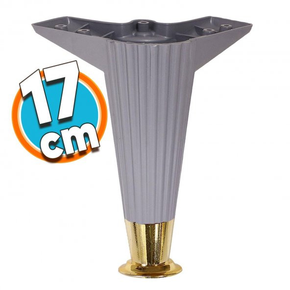 Mobilya Kanepe Koltuk  Çekyat Ünite Ayağı 17 cm Antrasit Gold Baza Ayak ürün görseli 1