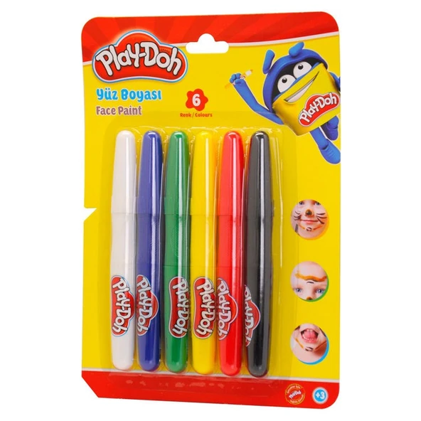 Play-Doh 6 Renk Yüz Boyası ürün görseli 1