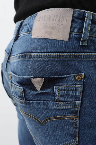 Erkek Jean Pantolon Mavi - Resim 10
