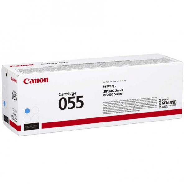 Canon CRG-055C Cyan Mavi 2.100 Sayfa Toner MF742 ürün görseli 1