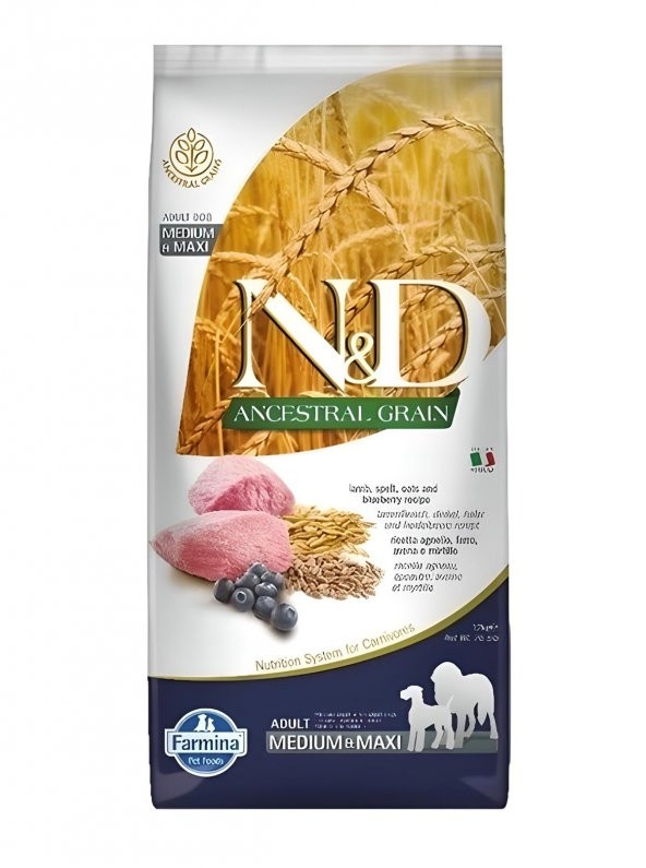 N&D Low Medium Maxi Yaban Mersini&Kuzu Köpek Maması 12 Kg ürün görseli 1