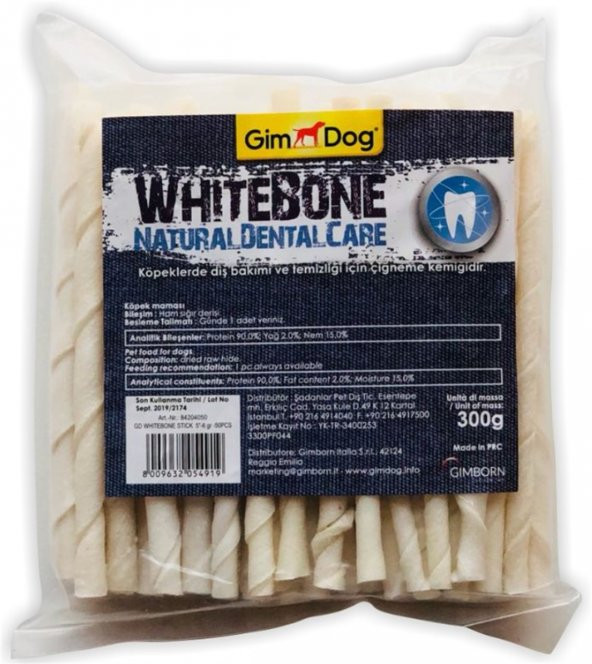 Gimdog Mordimi Burgu Çubuk 5'' 6 Gr 50Li White ürün görseli 1