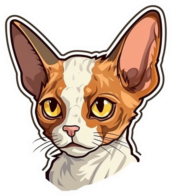 Sticker Devon Rex Cat Kedi Motorsiklet, Kask,Laptop Ve Araç Sticker Etiket 13x15 Cm ürün görseli 1