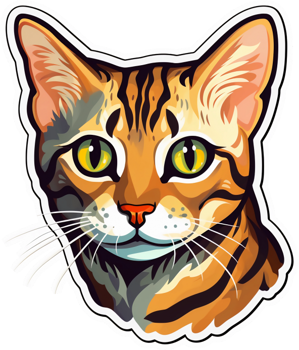 Sticker Master Bengal Kedisi Motorsiklet, Kask,Laptop Ve Araç Oto Motosiklet Sticker Etiket 13x15 Cm ürün görseli 1