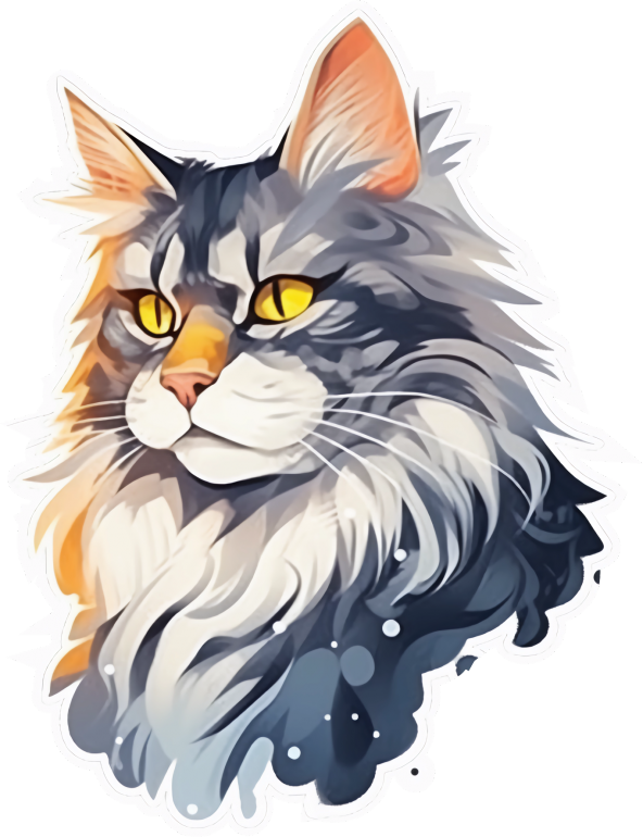 Sticker Master Maine Coon Kedisi Motorsiklet, Kask,Laptop Ve Araç Oto Sticker Etiket 12x15 Cm ürün görseli 1