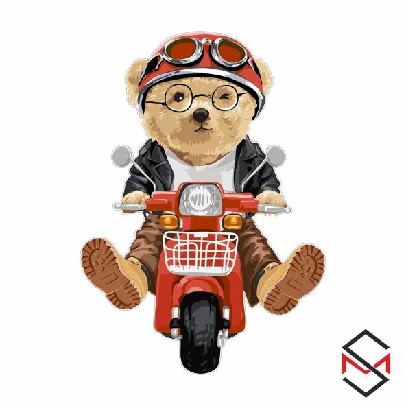 Sticker Master Sevimli Ayıcık Sticker Oto Motor Laptop Pc Duvar  17x12 Cm ürün görseli 1