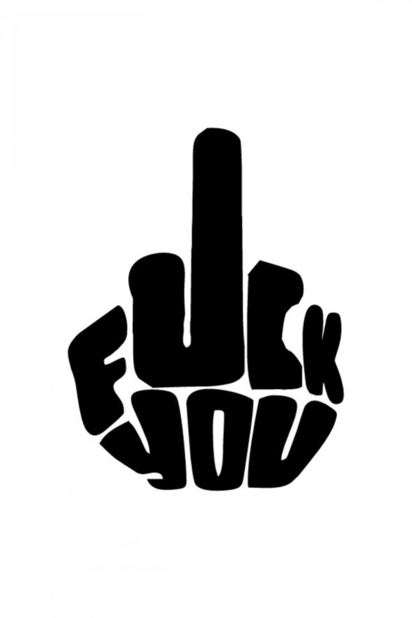 El İşareti Fck You  Sticker Oto Motor Kask Cam 15 Cm ürün görseli 1