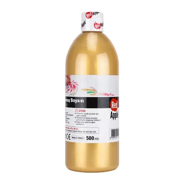 Red Apple Yaldız Kumaş Boyası 500 ml. METALİK ALTIN ürün görseli 1