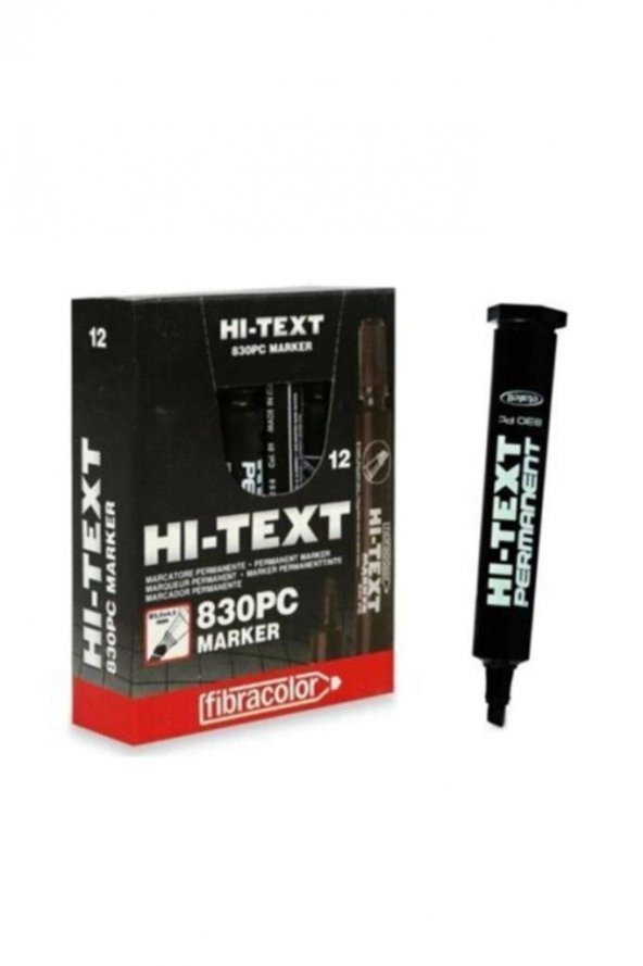 HI-TEXT PERMANENT MARKER SIYAH 12LI YUV. (830PB) ürün görseli 1
