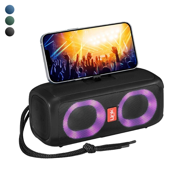 LinkTech Q218 Bluetooth Hoparlör RGB USB Aux Hafıza Kartı Stant ürün görseli 1