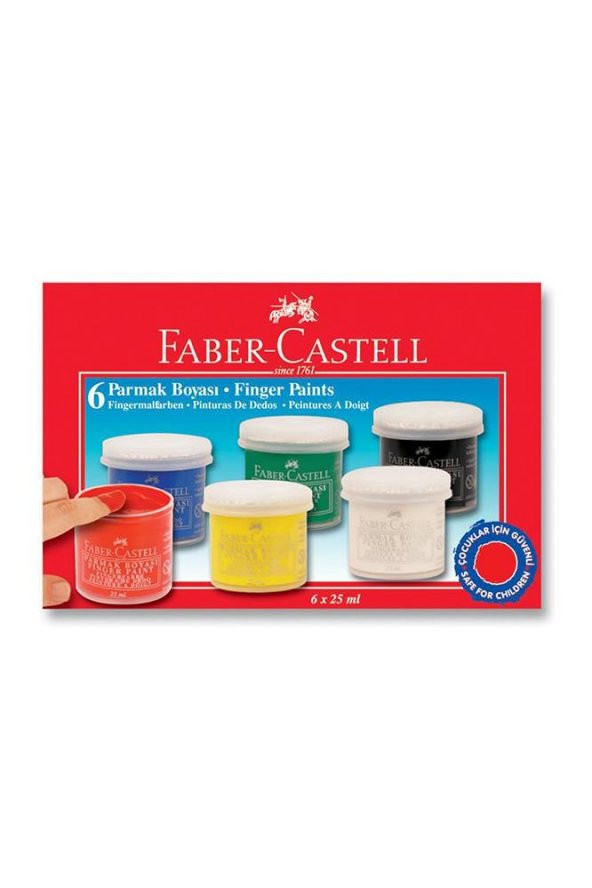Parmak Boyası 6 Renk 25 ml 1 Paket 6 Lı Parmak Boya Anasınıfı Okul Öncesi Kreş Etkinlik ürün görseli 1