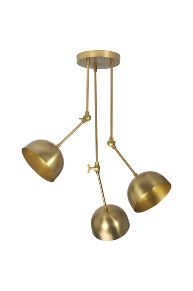 Rsylight Retro Metal 3Lü Eskitme Kaplama Akrobatik Mafsallı Dekoratif Rustik Avize ürün görseli 1