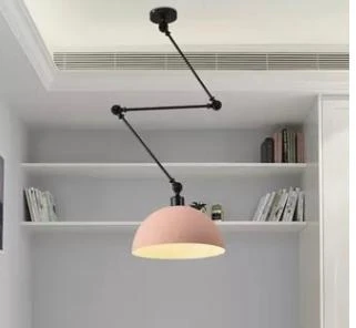 Rsylight Retro Metal Dekoratif Rustik Akrobatik Pembe Tekli Sarkıt Avize Çap 30 cm ürün görseli 1
