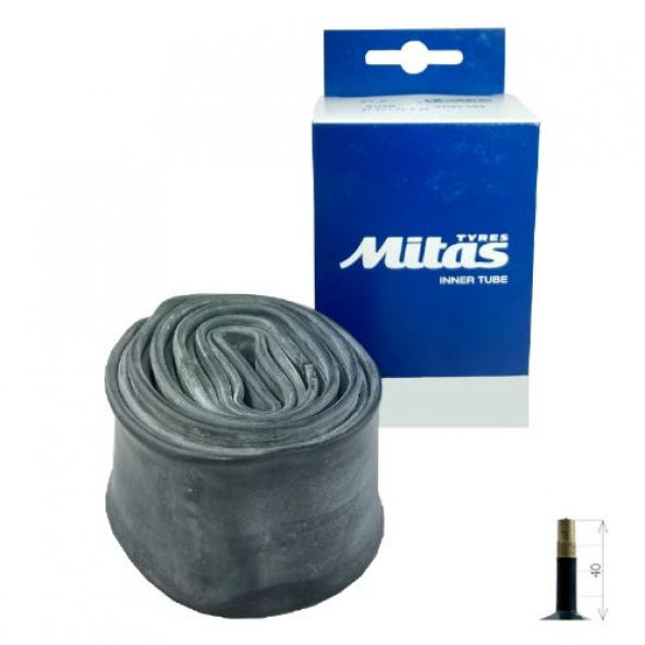 Mitas 24x1.75-2.45 AV-40 Bisiklet İç Lastiği Kalın Sibop Kutulu LSI-508 ürün görseli 1