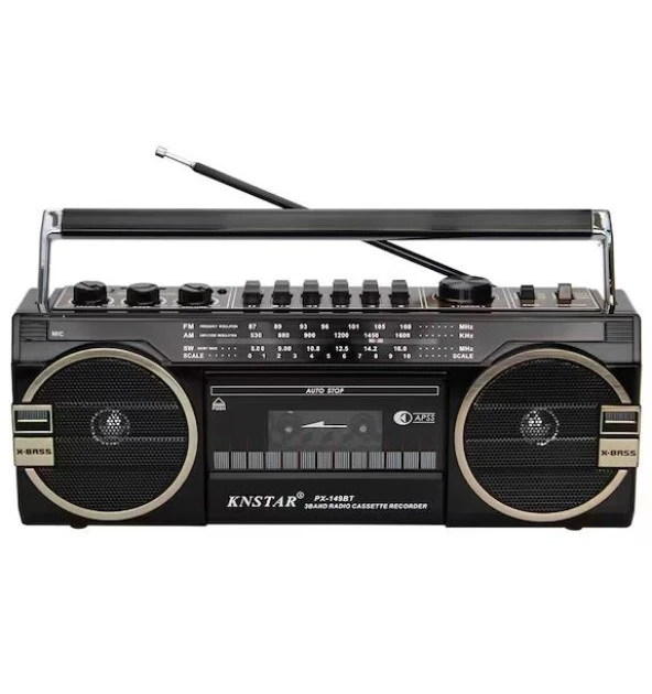Nostalji Tasarımlı Kaset Ve Müzik Çalar Knstar PX-149 Kaset-Bluetooth-Usb-Sd-Fm ürün görseli 1