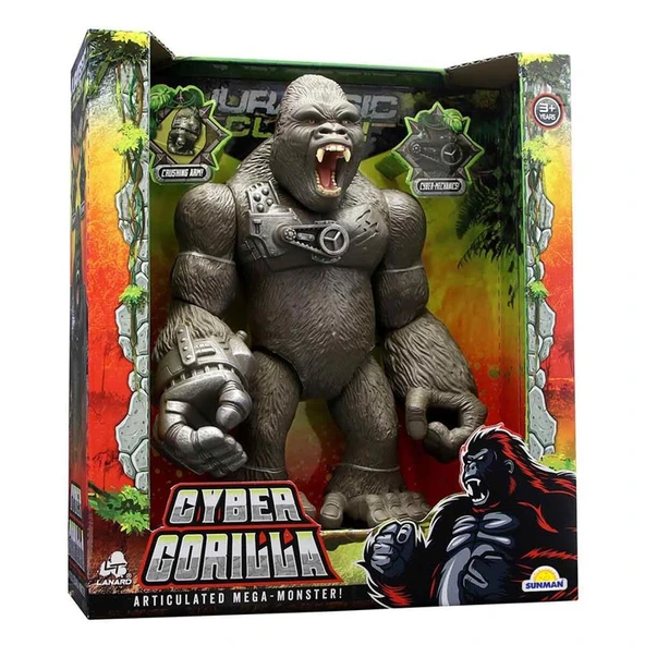 Jurassic Clash Siber Goril 27 cm. ürün görseli 1