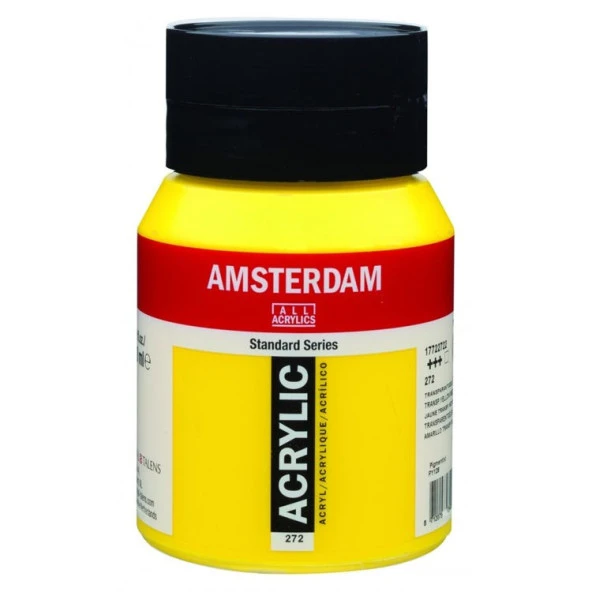 Talens Amsterdam Akrilik Boya 500 ml. 272 Transparent Yellow Medium ürün görseli 1