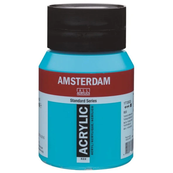 Talens Amsterdam Akrilik Boya 500 ml. 522 Turquoise Blue ürün görseli 1
