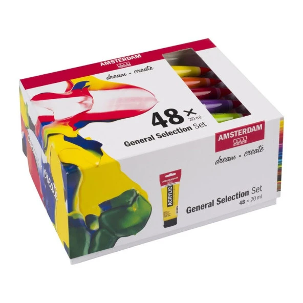 Talens Amsterdam Akrilik Boya 48 Renk x 20 ml Set ürün görseli 1