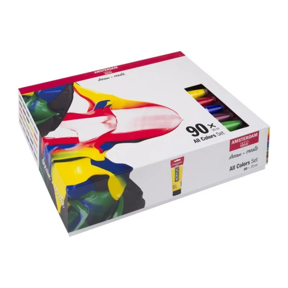 Talens Amsterdam Akrilik Boya 90 Renk x 20 ml Set ürün görseli 1