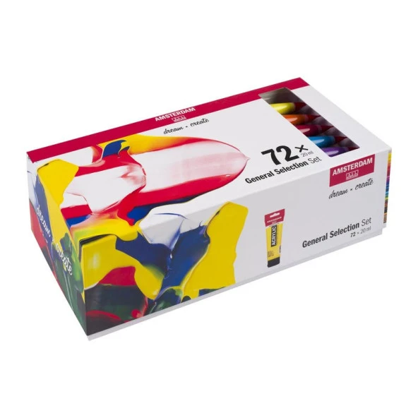 Talens Amsterdam Akrilik Boya 72 Renk x 20 ml Set ürün görseli 1