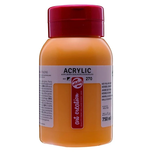 Talens Art Creation Akrilik Boya 750 ml. 270 Azo Yellow Deep ürün görseli 1