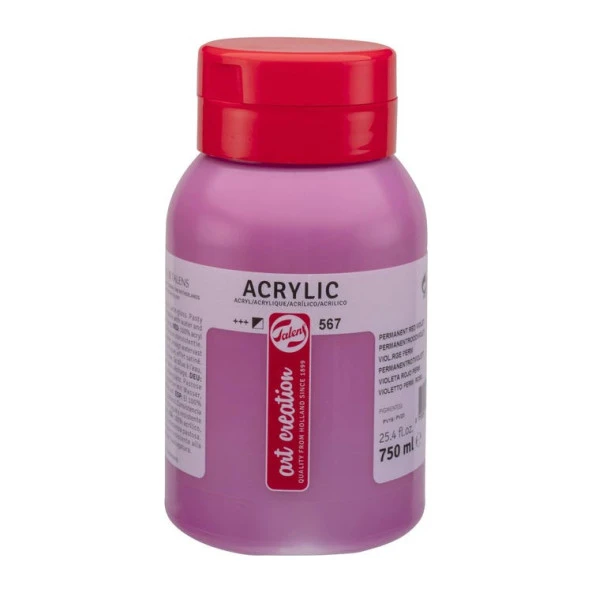 Talens Art Creation Akrilik Boya 750 ml. 567 Permanent Red Violet ürün görseli 1