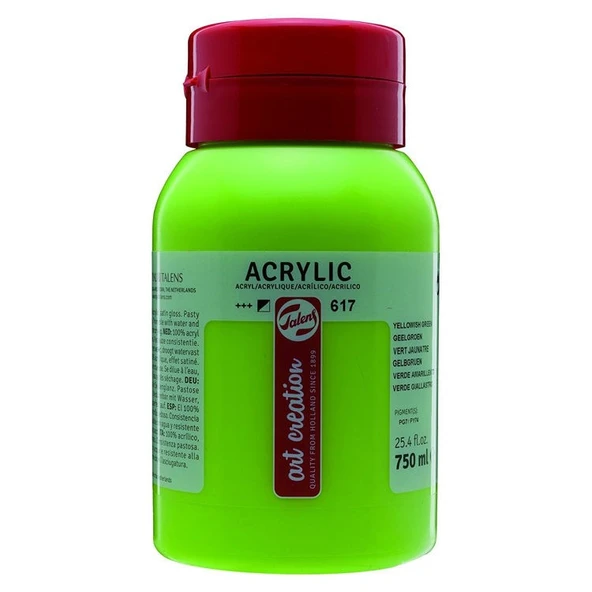 Talens Art Creation Akrilik Boya 750 ml. 617 Yellowish Green ürün görseli 1