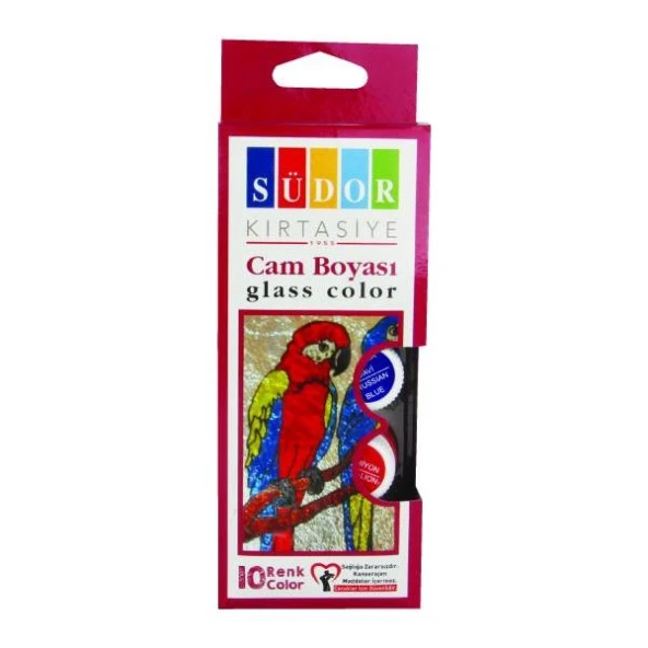 Südor Su Bazlı Cam Boyası 10 Renk x 15 ml. ürün görseli 1