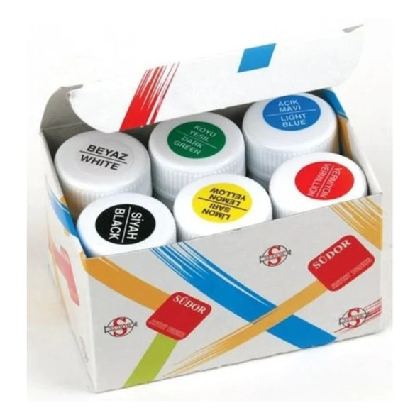 Südor Kumaş Boyası 6 Renk x 25 ml. Set ürün görseli 1