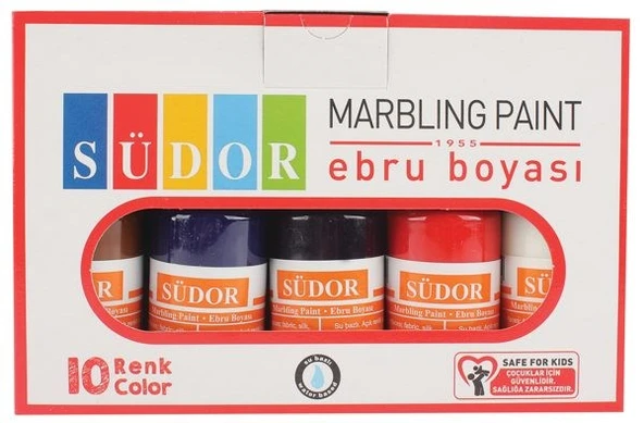 Südor Ebru Boyası 10 Renkx30 ml. Damlalıklı Şişe ürün görseli 1