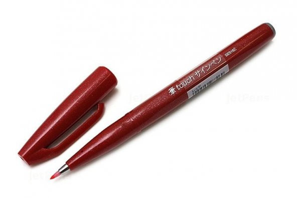 Pentel Brush Sign Pen RED ürün görseli 1
