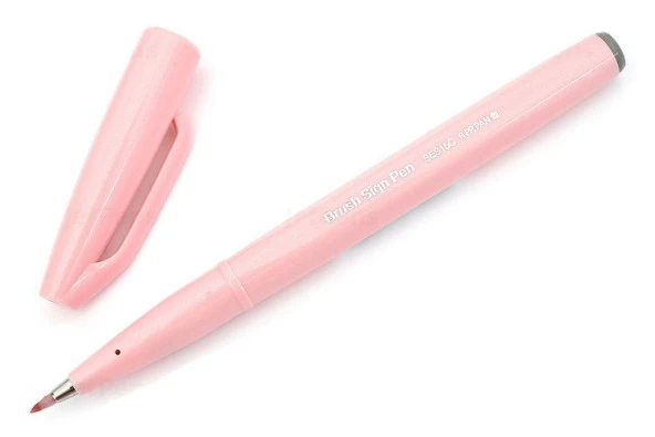 Pentel Brush Sign Pen PALE PINK ürün görseli 1