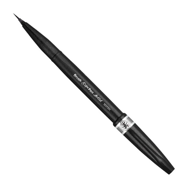 Pentel Brush Sign Pen Artist İnce Fırça Uçlu Kalem SİYAH ürün görseli 1