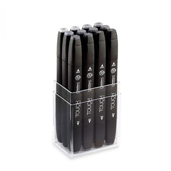 Touch Twin Marker 12 Renk Set SOĞUK GRİLER ürün görseli 1