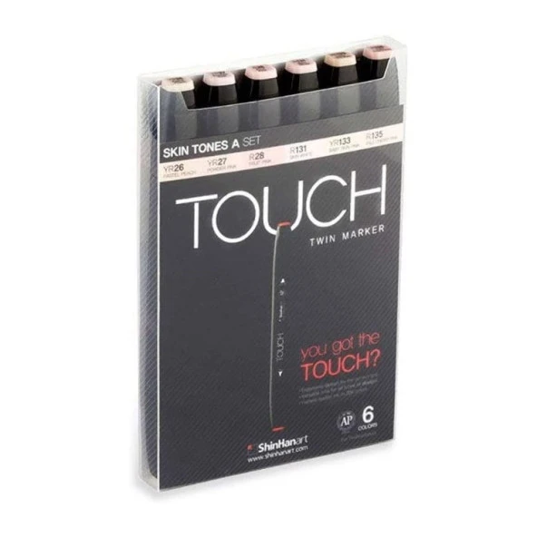 Touch Twin Marker 6 Renk Set TEN RENKLERİ A ürün görseli 1
