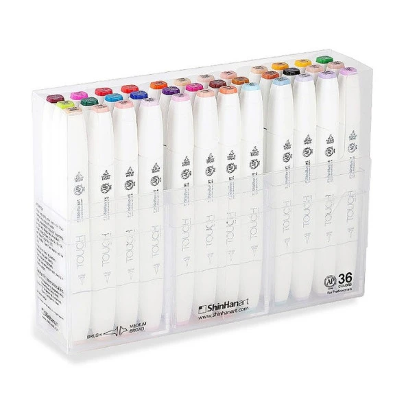 Touch Twin Brush Marker 36 Renk Set ürün görseli 1
