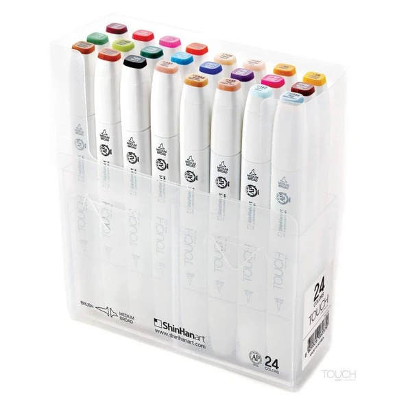 Touch Twin Brush Marker 24 Renk Set ürün görseli 1