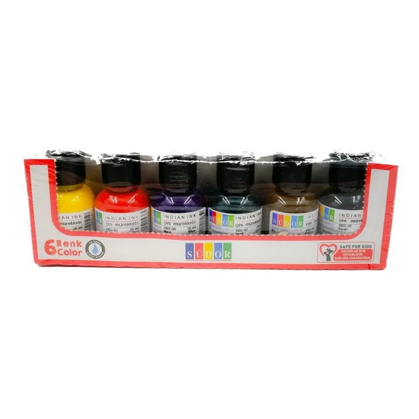 Südor Çini Mürekkebi 6 Renk x 25 ml ürün görseli 1