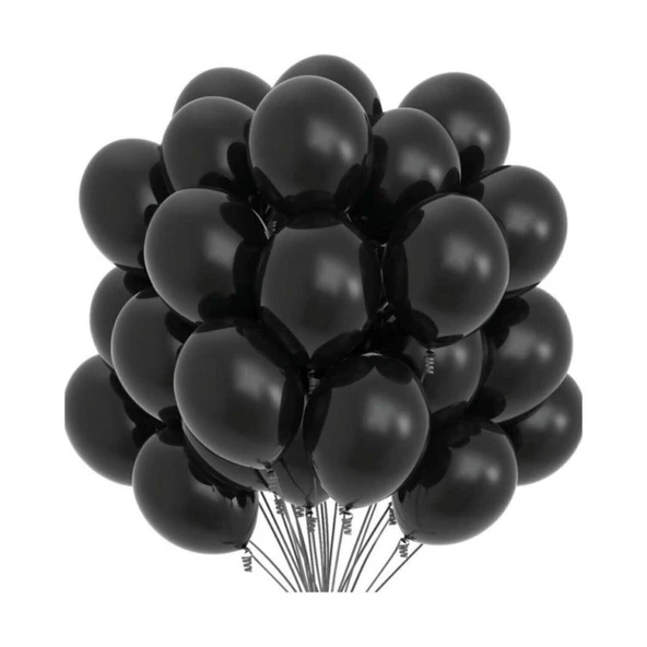 GEMAR BANI BALON 10'' 26CM  SIYAH 100 LU - Resim 2