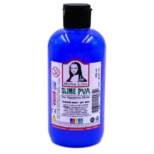Südor Mona Lisa Slime Jeli 250 ml. Fosforlu Mavi ürün görseli 1