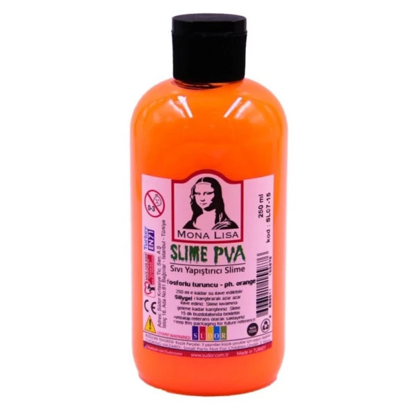 Südor Mona Lisa Slime Jeli 250 ml. Fosforlu Turuncu ürün görseli 1